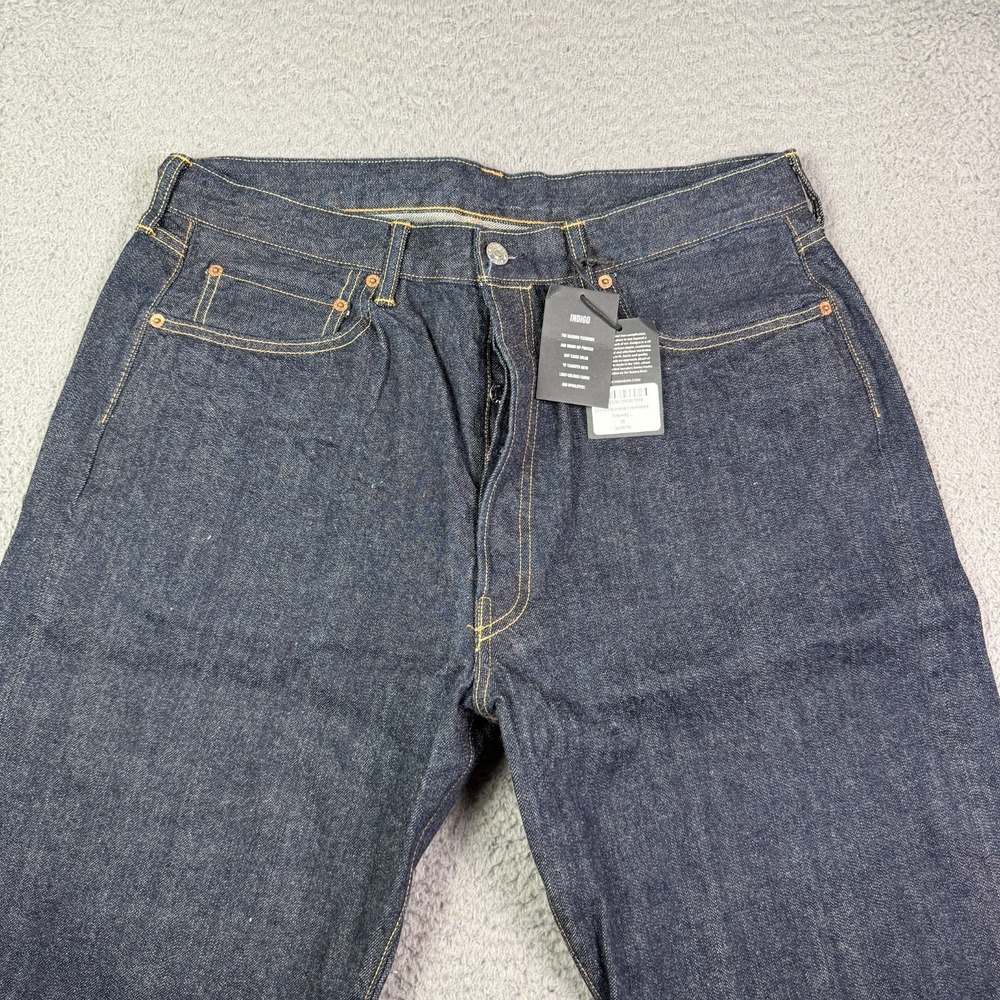 Buck Mason Full Saddle Selvedge Japanese Loomstate Denim Jeans Mens 36x26 Blue - Picture 3 of 12